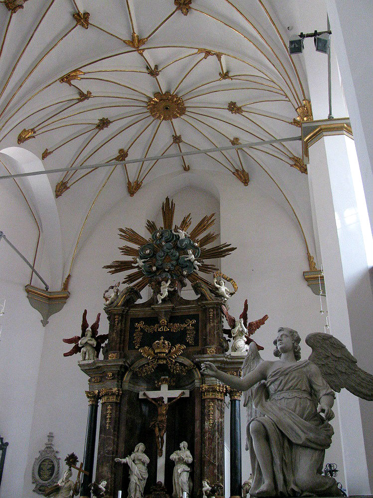 Interieur van de Trinitatis Kirke te Kopenhagen