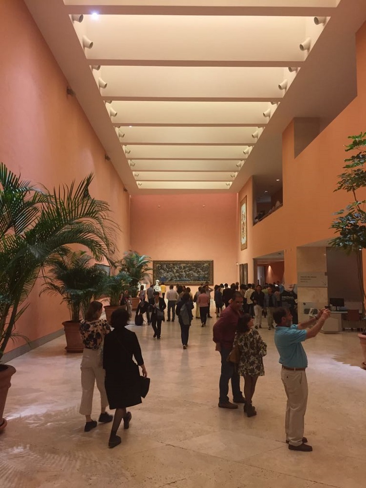 Toegang tot het Thyssen-Bornemisza museum, te Madrid