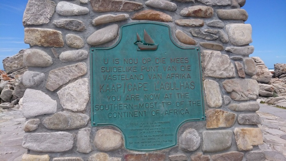 De zuidelijkste punt van Afrika, Kaap l'Agulhas te Zuid-Afrika